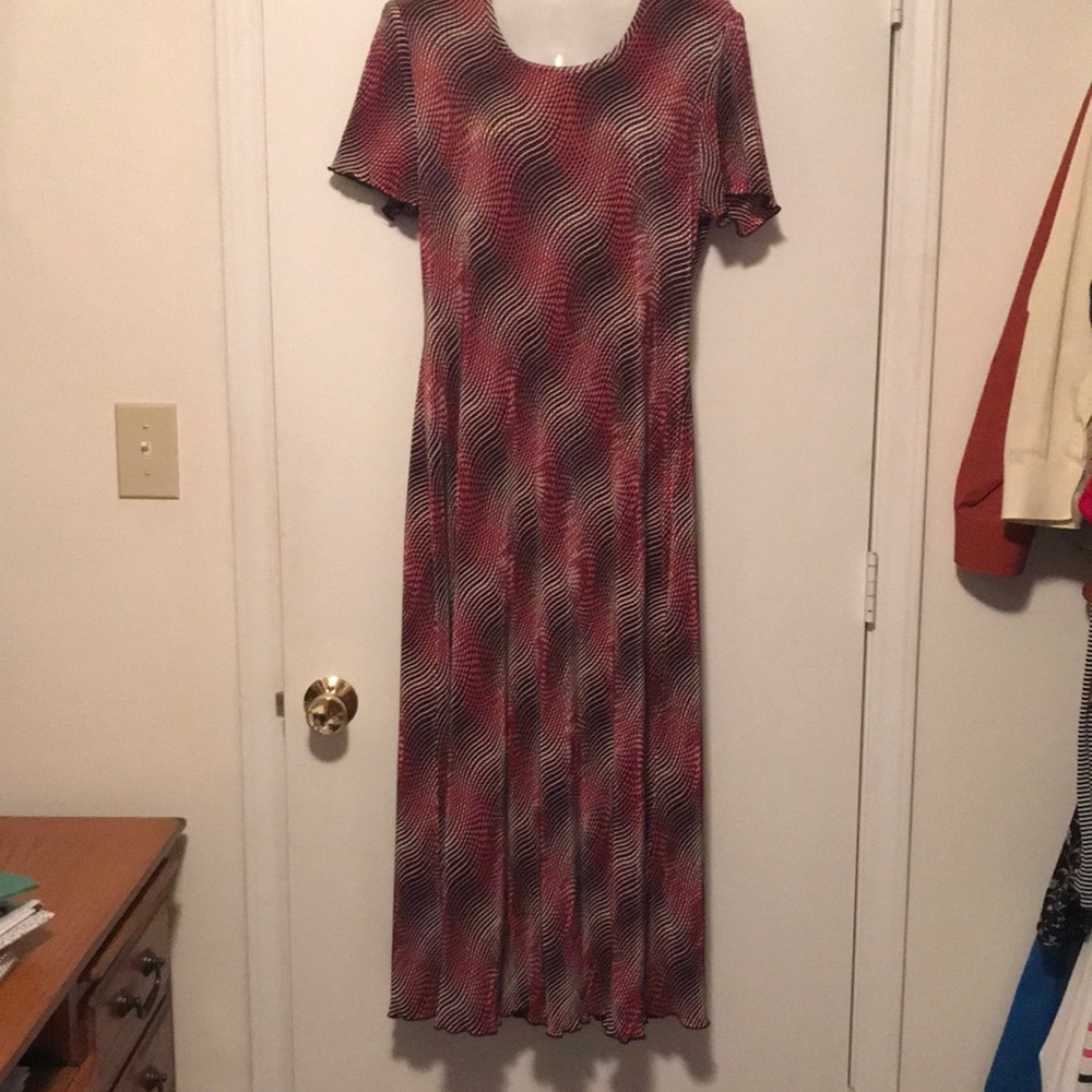 short sleeve long dress